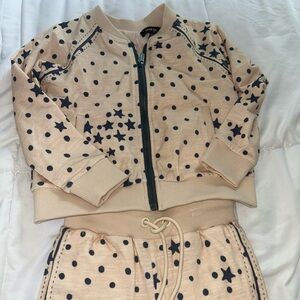 Imoga Beige and Black Starry Kids Matching Set